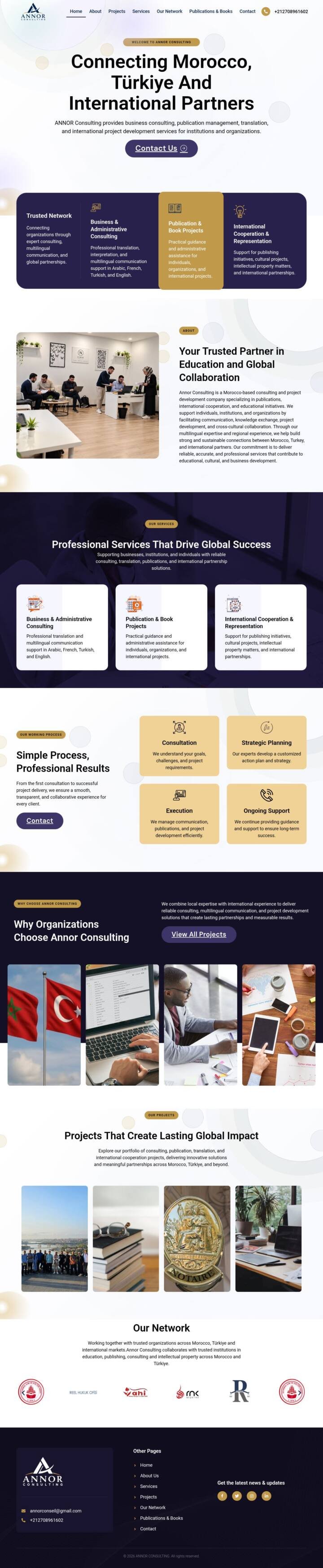ANNOR Consulting website designed and built by TechArizon